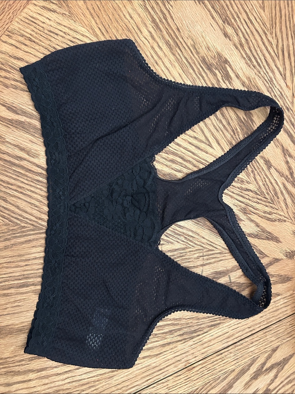 Maidenform Chantilly Black Racerback Bralette unworn Union Made in USA